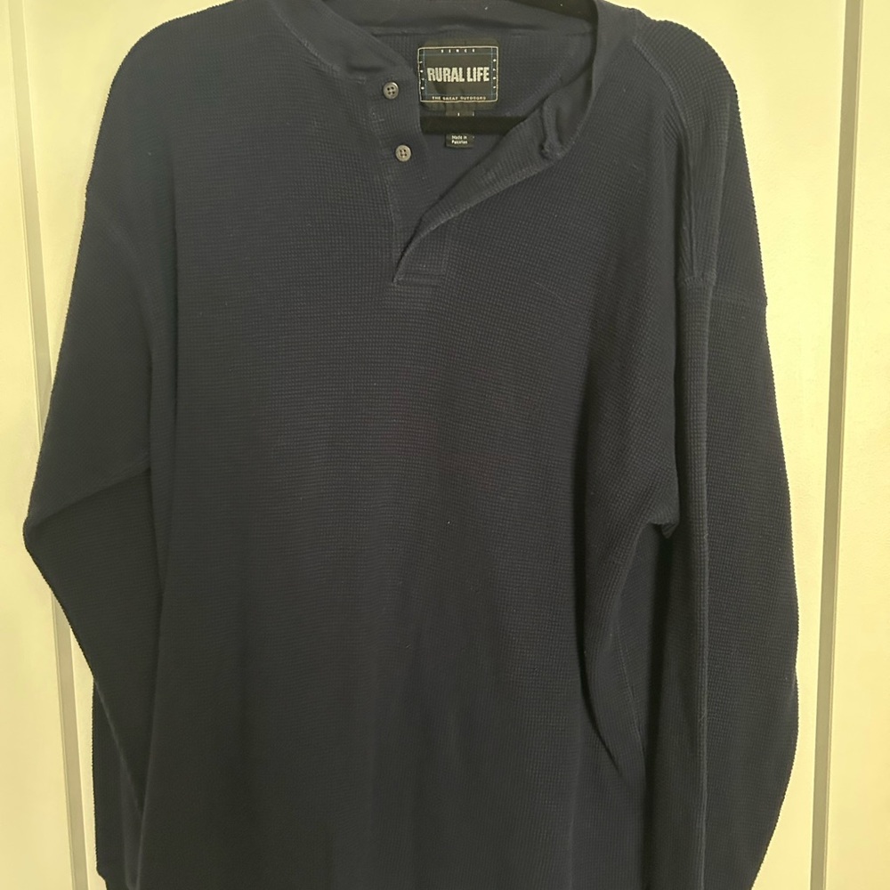 Men's Classic Navy Long Sleeve Shirt